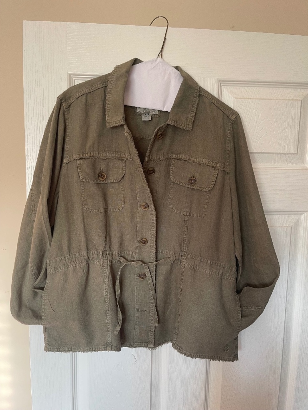 Tommy Hilfiger Military style jacket 100 Linen size M.
